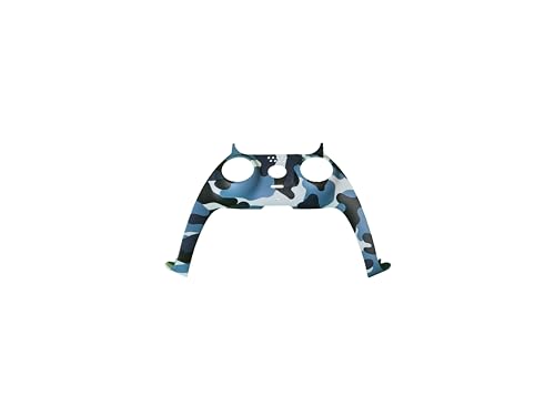 Zierleiste kompatibel mit Playstation 5 Controller | Mittelteil Faceplate Trim Glänzend | Custom Design | Ersatzteil (Camo Blue) von AtEaze