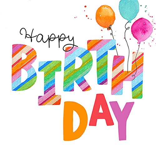 20 Servietten Happy Birthday an Ballons | Geburtstag | Kinder | Erwachsene | Kindergeburtstag | Tischdeko | Decoupage | Serviettentechnik 33x33cm von Atelier