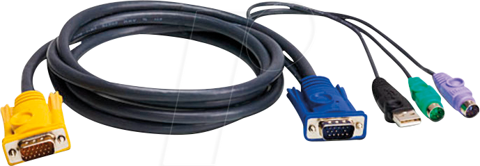 ATEN 2L-5302UP - KVM Kabel, VGA, PS/2, USB, 1,8 m von Aten