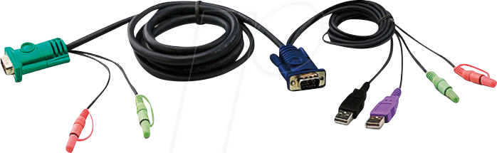 ATEN 2L-5303UU - KVM Kabel, VGA, USB, Audio, 3 m von Aten