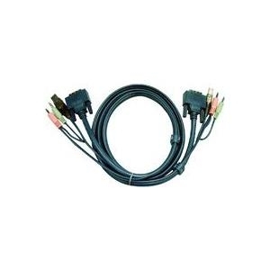 ATEN 2L-7D02UD - Video- / USB- / Audio-Kabel - USB Typ A, 4-polig, Mini-Phone Stereo 3,5 mm, DVI-D (M) - Mini-Phone Stereo 3,5 mm, USB Typ B, 4-polig, DVI-D (M) - 1,8 m (2L-7D02UD) von Aten