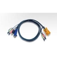 ATEN 2L5305U - Tastatur- / Video- / Maus- / Audio-Kabel - DB-15, Mini-Phone 3,5 mm (M) - USB Typ A, 4-polig, HD-15, Mini-Phone 3,5 mm (M) - 5 m (2L-5305U) von Aten