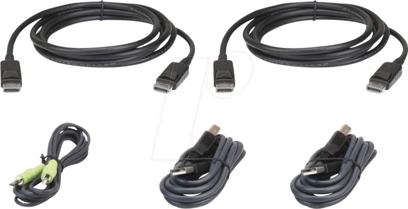 ATEN 2L7D03UDPX5 - KVM Kabel Set USB DisplayPort Dual Display Secure von Aten