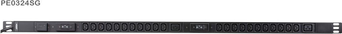 ATEN Basic PDU Series PE0324SG - Stromverteilungseinheit (Rack - einbaufähig) - Wechselstrom 100-240 V - 7680 VA - Eingabe, Eingang IEC 60309 32A - Ausgangsanschlüsse: 24 (2 x IEC 60320 C19, 22 x IEC 60320 C13) - 0U - 3,05 m Schnur (PE0324SG-AT) von Aten