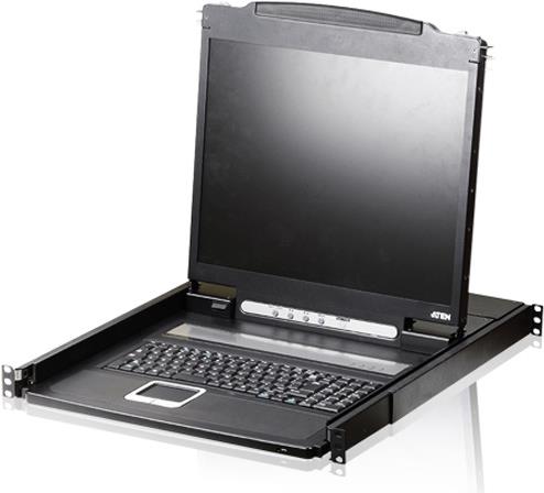 ATEN CL1000N KVM-Konsole, 48,30cm (19) LCD, VGA, PS/2-USB, Tastaturlayout CH (CL1000N CH) von Aten