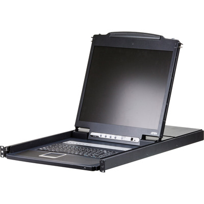 ATEN CL1308N DE KVM-Switch 8-Port, 19-LCD-Konsole (PS/2-USB, VGA) DE-Layout von Aten