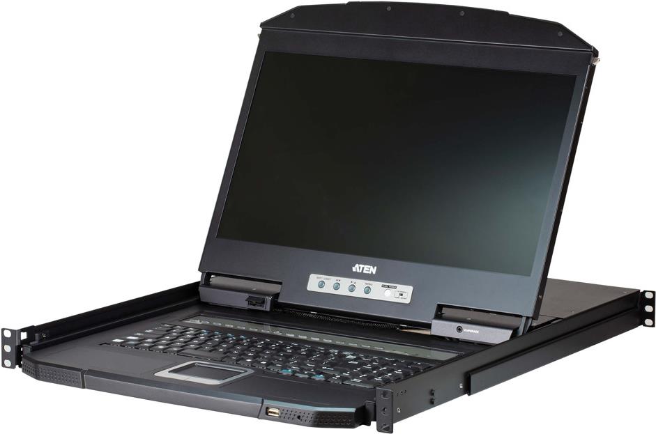 ATEN CL3108 - 47 cm (18.5) - 1366 x 768 Pixel - TFT-LCD - 250 cd/m² - 1000:1 - 170° (CL3108NX F) von Aten