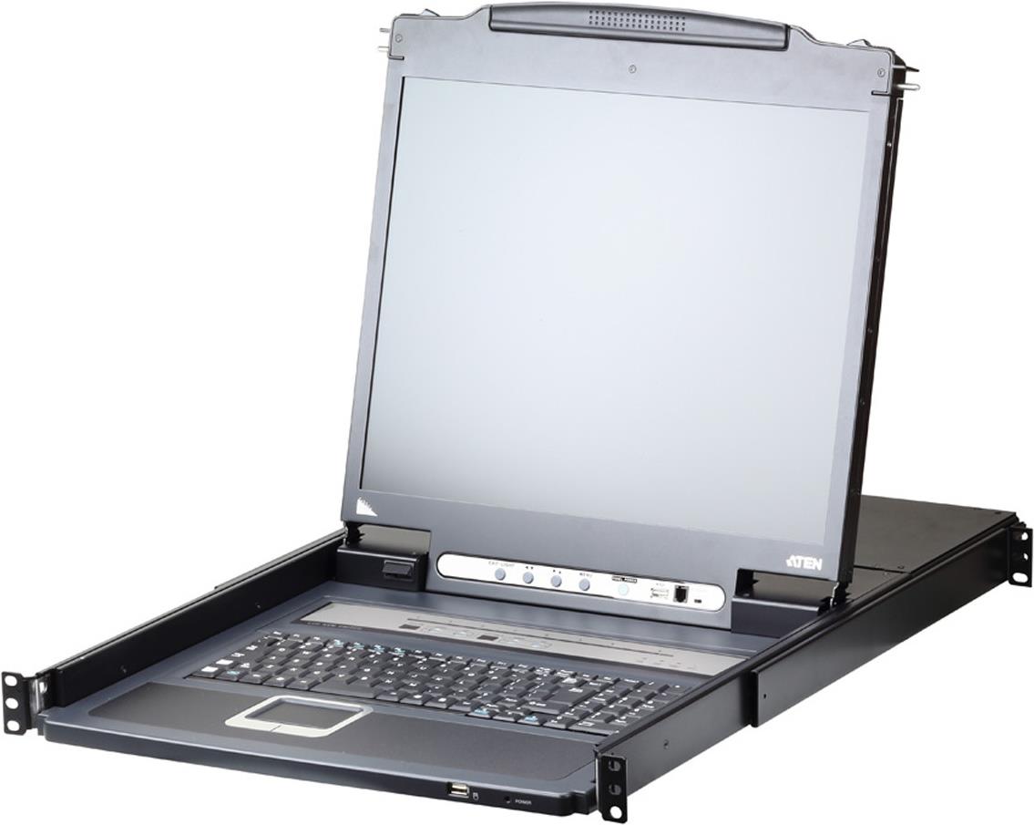 ATEN CL5708iM LCD KVM Switch Over IP, USB-PS/2,VGA , 8-Ports GB (CL5708iM GB) von Aten