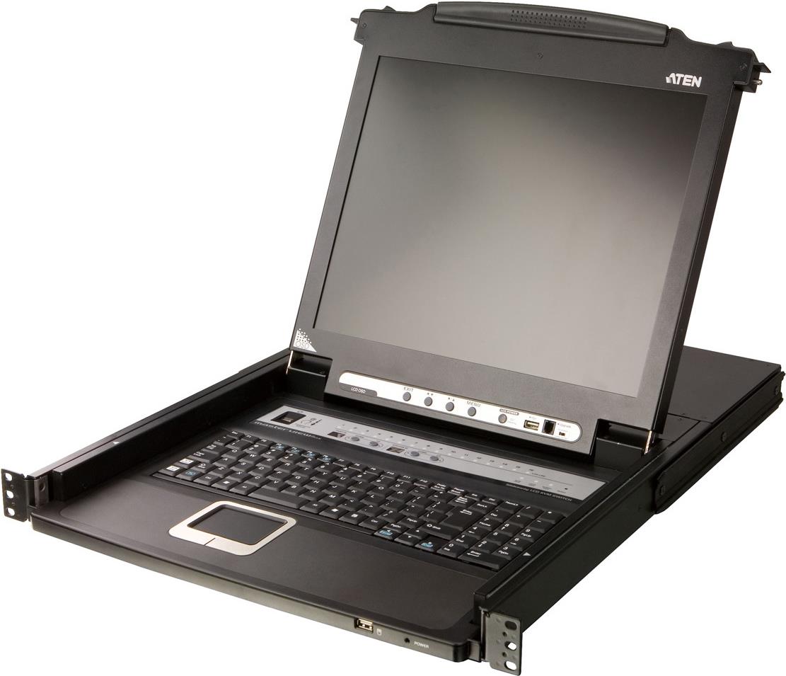 ATEN CL5716MW Tastatur/Video/Maus (KVM)-Switch Rack-Einbau Schwarz (CL5716MW D) von Aten