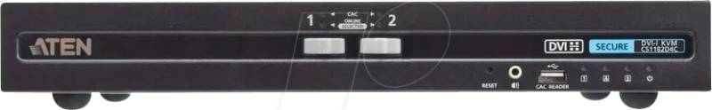 ATEN CS1182D4C - 2-Port Secure KVM Switch, USB, DVI, Card Reader von Aten