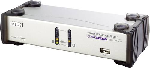 ATEN CS1742C-AT 2 Port KVM-Umschalter VGA USB 2048 x 1536 Pixel von Aten