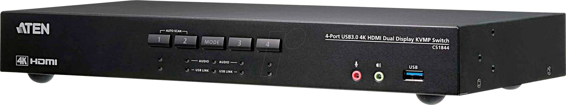 ATEN CS1844 - 4-Port KVM Switch, HDMI, USB, Audio von Aten