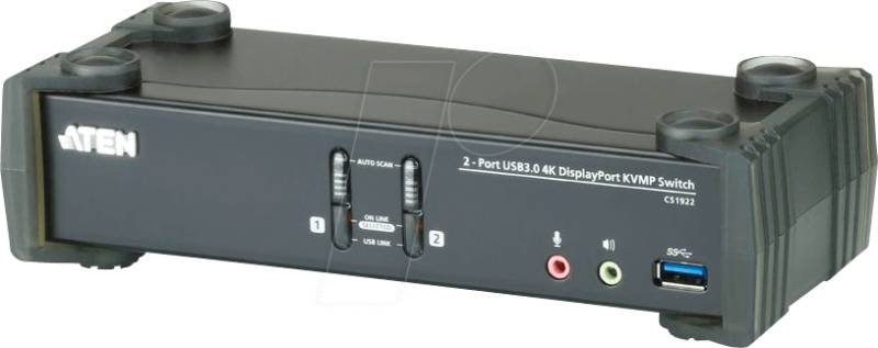 ATEN CS1922 - 2-Port USB 3.0 4K DisplayPort KVM Switch von Aten