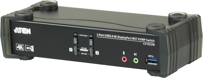 ATEN CS1922M - KVM-/Audio-/USB-Switch - 2 x KVM/Audio/USB - 1 lokaler Benutzer - Desktop (CS1922M-AT-G) von Aten