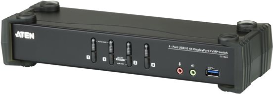 ATEN CS1924 4-Port USB 3.0 4K DisplayPort KVM Switch (CS1924) von Aten