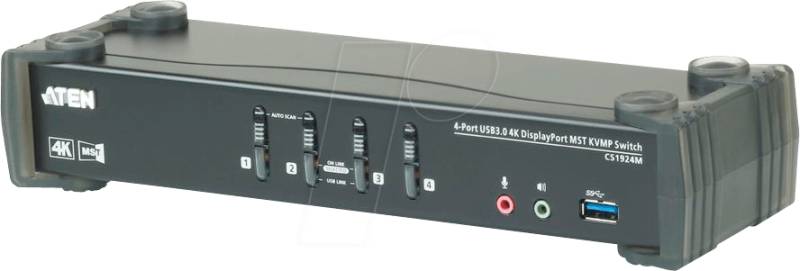 ATEN CS1924M - 4-Port USB 3.0 4K DisplayPort MST KVM Switch von Aten