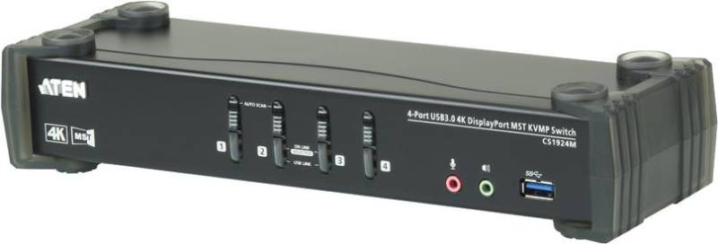 ATEN CS1924M KVMP Switch - KVM-/Audio-/USB-Switch - 4 x KVM/Audio/USB - 1 lokaler Benutzer - Desktop von Aten