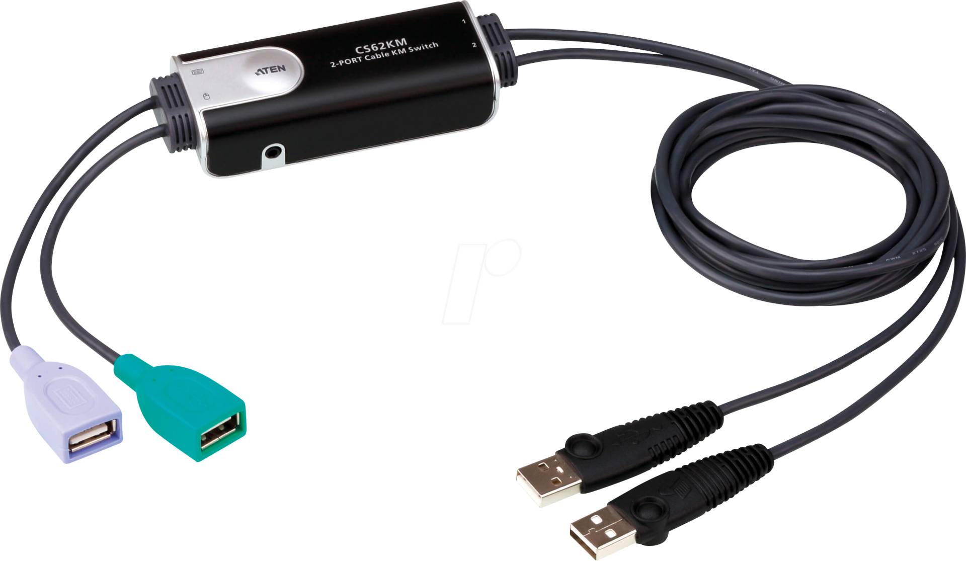 ATEN CS62KM - 2-Port KVM Switch, USB von Aten