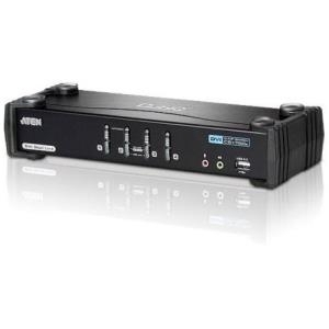 ATEN DVI Link KVM Switch USB + DVI + Audio, 4-fach mit USB 2.1 Sourround Sound Audio, integrierter USB 2.0 Hub (CS1784A) von Aten