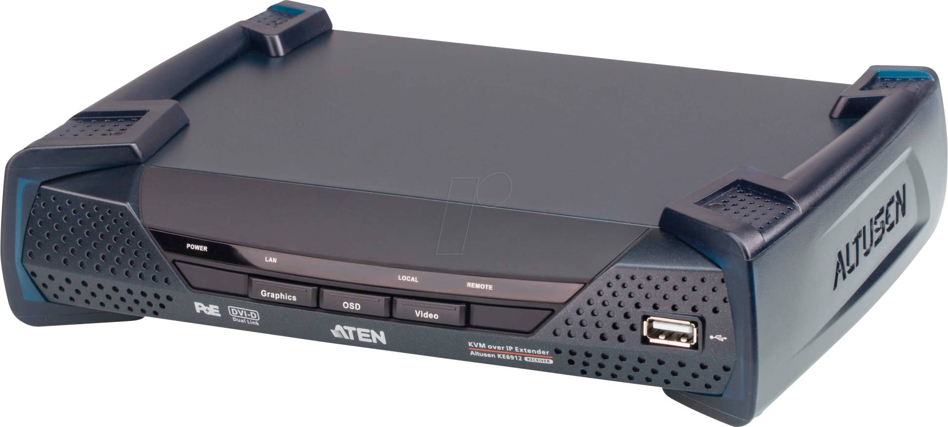 ATEN KE6912R - KVM Over IP Empfänger, DVI, SFP, USB, Audio von Aten