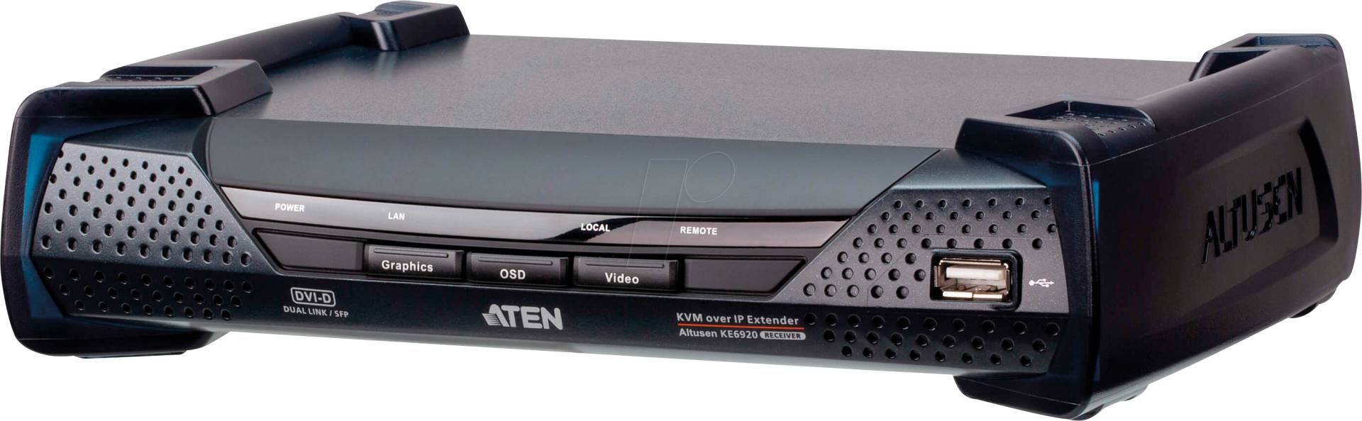 ATEN KE6920R - KVM Over IP Empfänger, DVI, SFP, USB, Audio von Aten