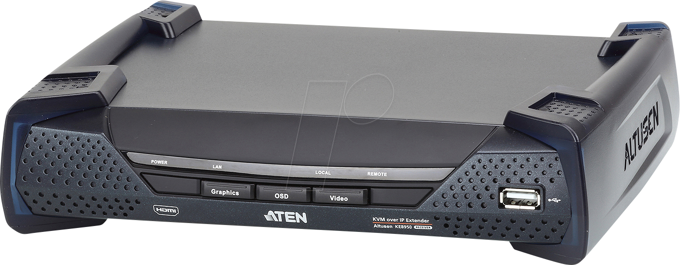 ATEN KE8950R - KVM Over IP Empfänger, HDMI, SFP, USB, Audio von Aten