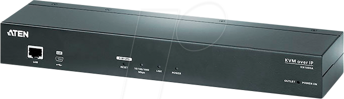 ATEN KN1000A - Einzelport KVM over IP Switch, PDU, VGA, RS-232 von Aten