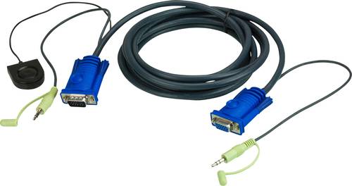 ATEN KVM Adapter [1x VGA-Stecker, Klinkenstecker 3.5mm - 1x VGA-Buchse, Klinkenstecker 3.5 mm] 1.80m von Aten