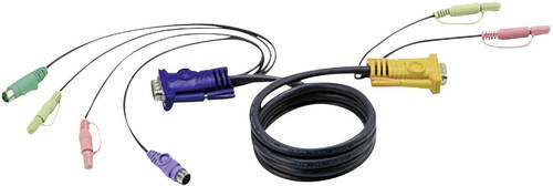 ATEN KVM Anschlusskabel [1x VGA-Stecker, Klinkenstecker 3.5 mm, Klinkenstecker 3.5 mm, PS/2-Stecker, von Aten