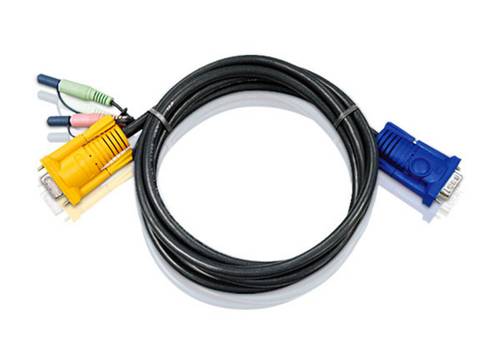 ATEN KVM Anschlusskabel [1x VGA-Stecker, Klinkenstecker 3.5mm - 1x VGA-Buchse, Klinkenstecker 3.5 mm von Aten