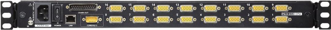 ATEN LCD KVM Switches CL5716 - KVM-Konsole mit KVM-Switch - 16 Anschlüsse - PS/2, USB - 48,3 cm (19) - Rack - einbaufähig - 1280 x 1024 - 250 cd/m² - 1000:1 - 5 ms - VGA - 1U (CL5716iN D) von Aten