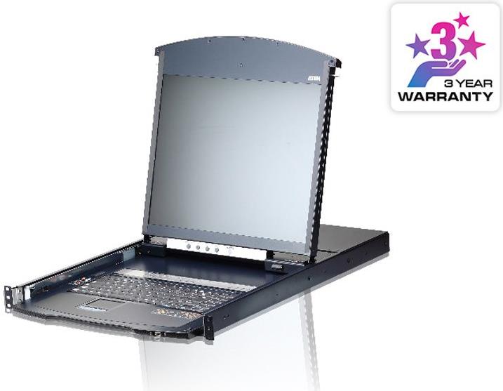 ATEN LCD KVM Switches KL1116VN - KVM-Konsole mit KVM-Switch - 16 Anschlüsse - USB - 48,3 cm (19) - Rack - einbaufähig - 1280 x 1024 - 250 cd/m² - 1000:1 - 5 ms - 1U (KL1116VN) von Aten