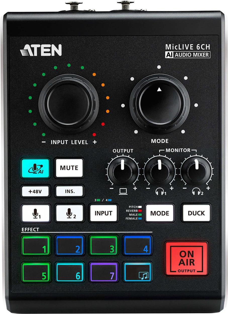 ATEN MicLIVE 6-CH - Audio-Schnittstelle - 24-Bit - 96 kHz - USB-C von Aten