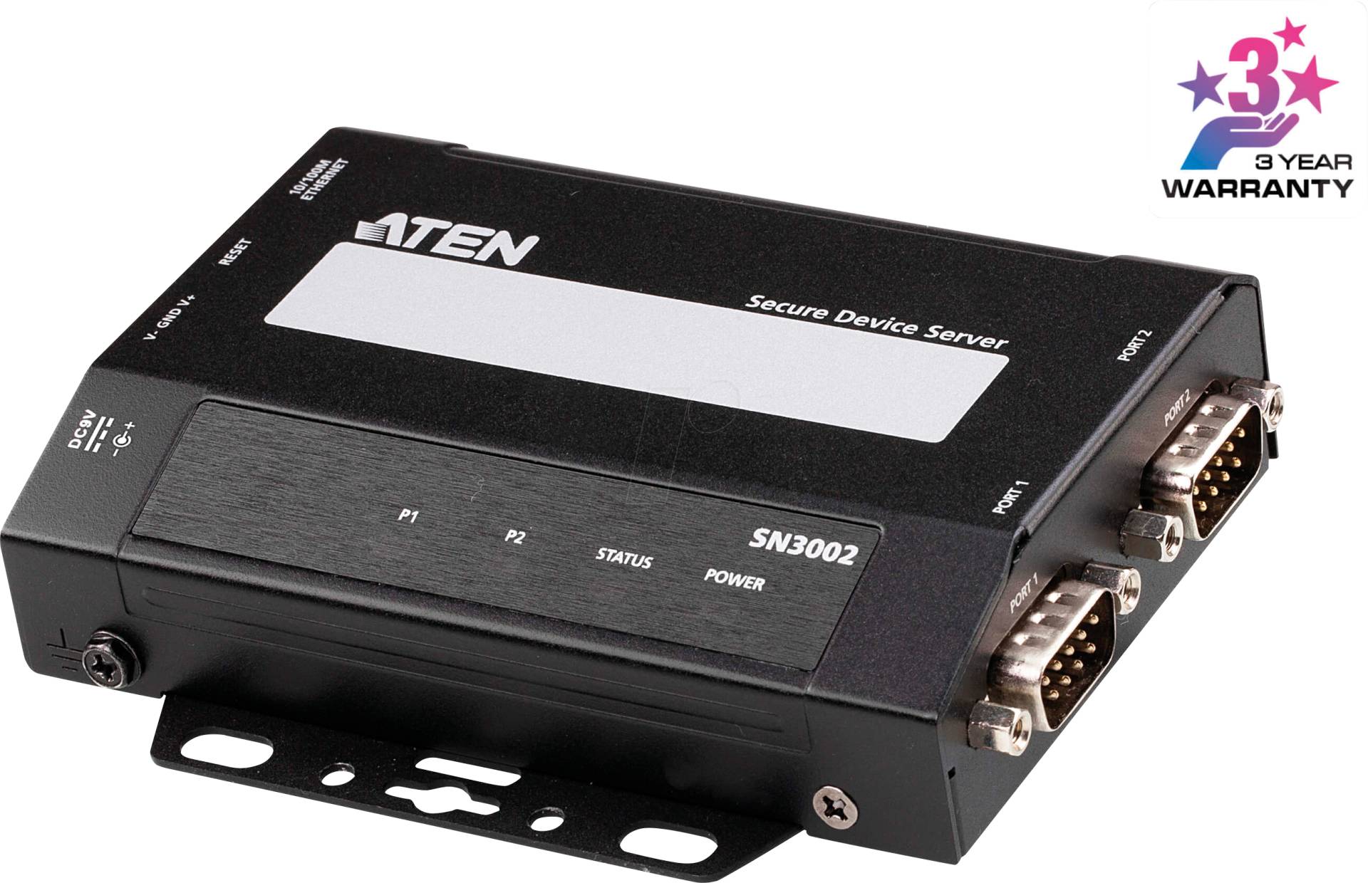 ATEN SN3002 - Geräteserver, 1x RJ45, 2x RS-232 von Aten