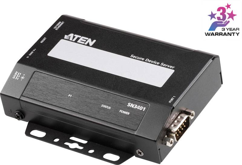 ATEN SN3401 - Geräteserver, 1x RJ45, 1x RS-232 / 422 / 485 von Aten