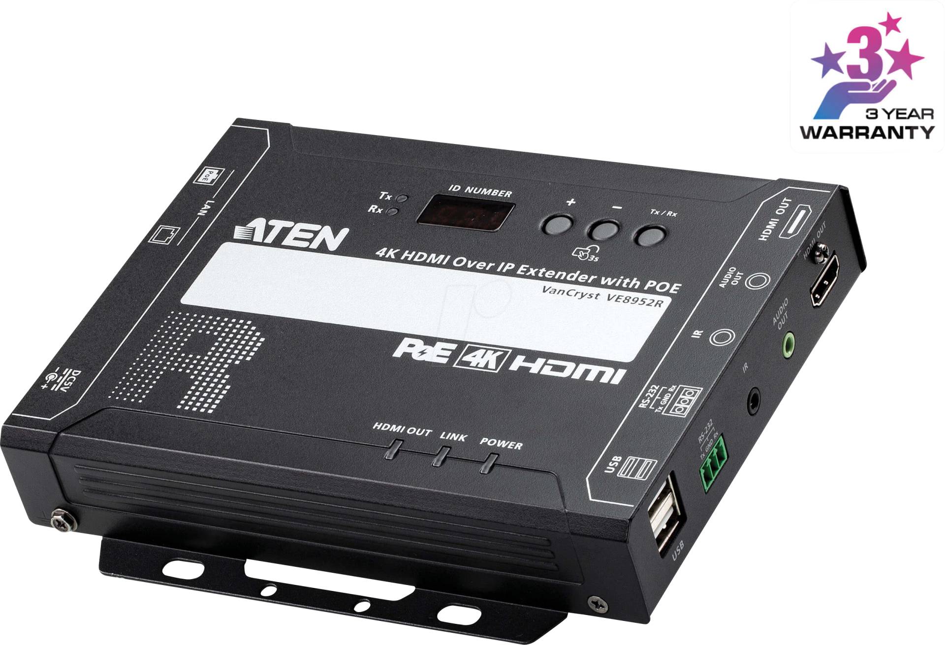 ATEN VE8952R - HDMI / Audio Extender, PoE, 100 m, Empfänger von Aten