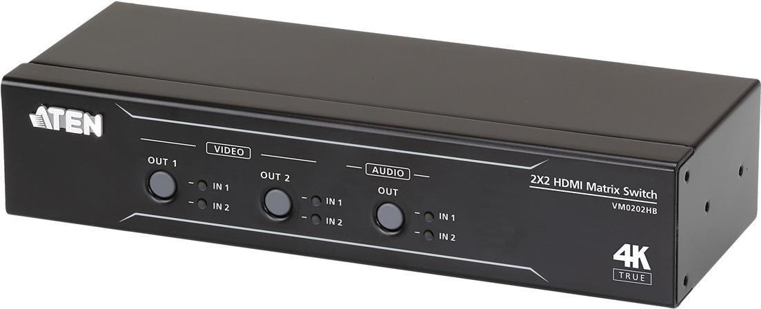 ATEN VM0202HB 2 x 2 - Video/Audio-Schalter - Desktop, an Rack montierbar ATEN VM0202HB 2 x 2 - Video/Audio-Schalter - Desktop, an Rack montierbar von Aten