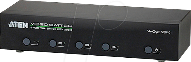 ATEN VS0401 - VGA/Audio Switch, 4-Port von Aten