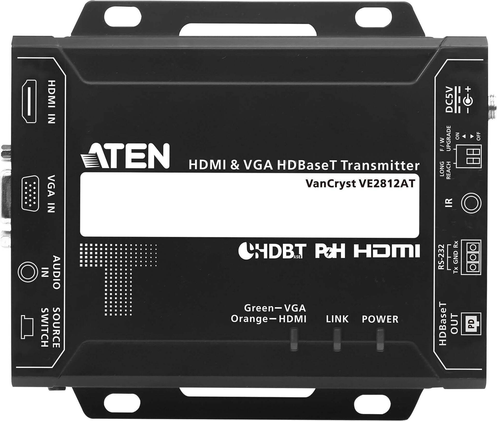 ATEN VanCryst VE2812AT - Video-, Audio-, Infrarot- und serielle Erweiterung - Sender - HDBaseT - bis zu 150 m von Aten
