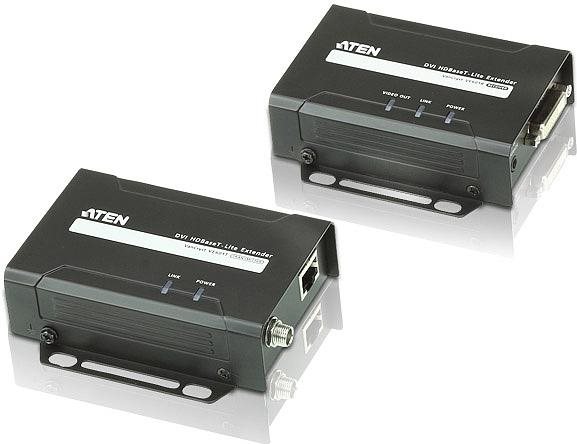 ATEN VanCryst VE601 DVI HDBaseT-Lite Extender, Transmitter and Receiver - Video Extender - bis zu 70 m (VE601-AT-G) von Aten