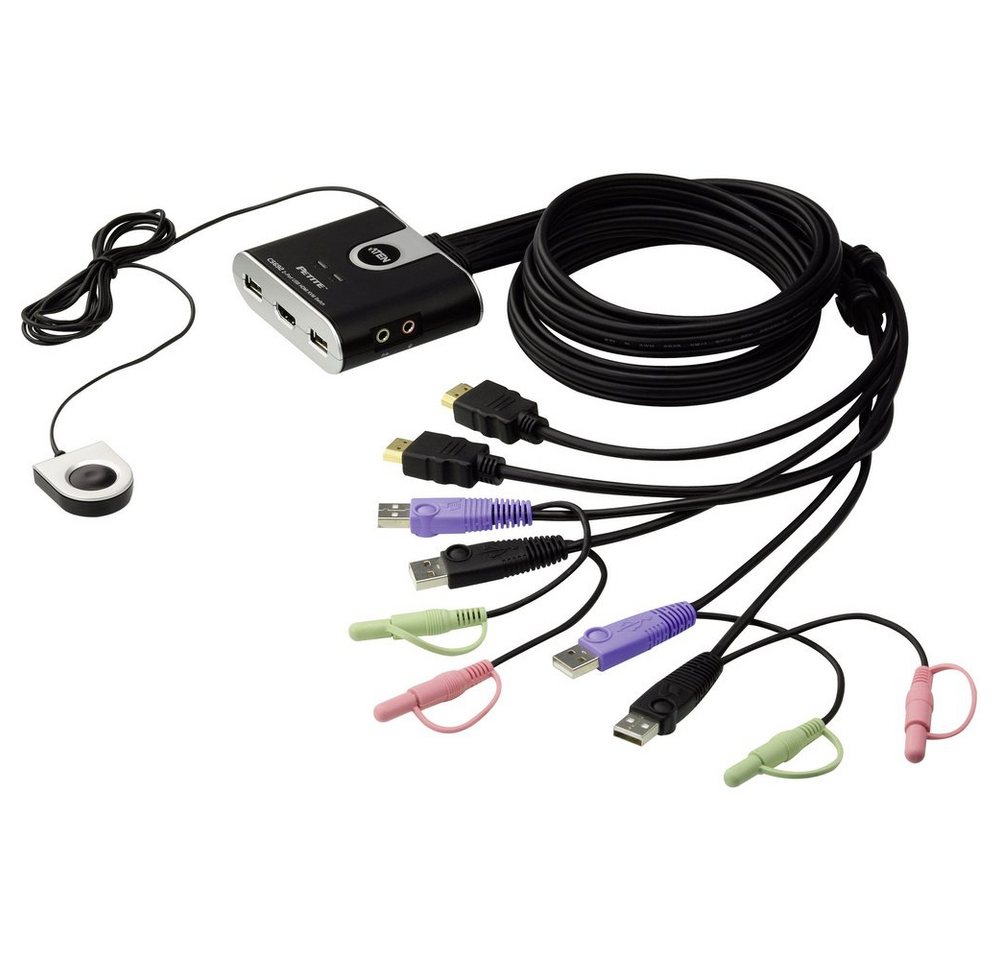 Aten ATEN CS692-AT 2 Port KVM-Umschalter HDMI USB 1920 x 1200 Pixel Adapter von Aten