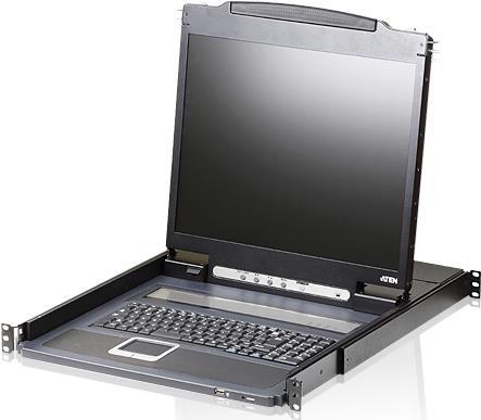 Aten CL3000N Konsolenregal 48,3 cm (19 ) 1280 x 1024 Pixel Metall Schwarz 1U (CL3000N F) von Aten