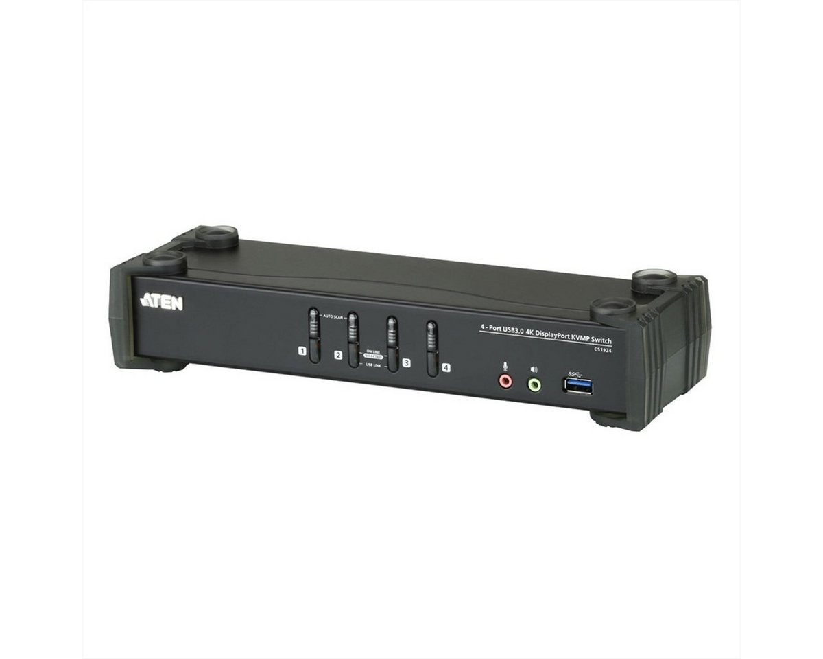 Aten CS1924 4-Port USB 3.0 4K DisplayPort KVM Switch Computer-Adapter von Aten