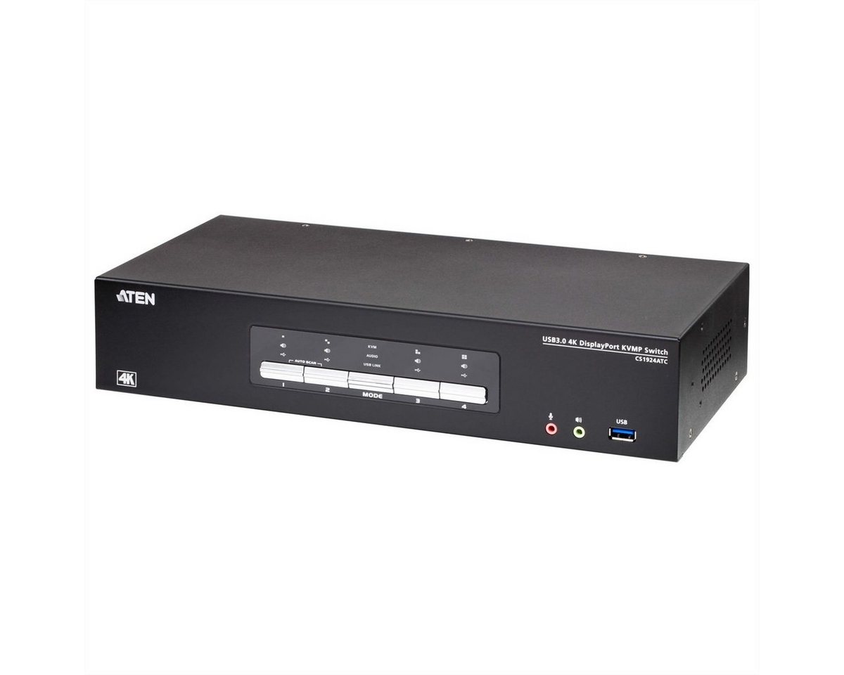 Aten CS1924ATC 4-Port USB 3.0 4K DisplayPort KVM Switch für ATC Computer-Adapter von Aten