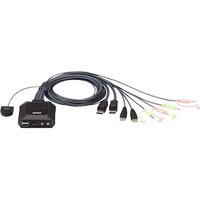 Aten CS22DP-AT 2-Port USB DisplayPort KVM Switch schwarz von Aten