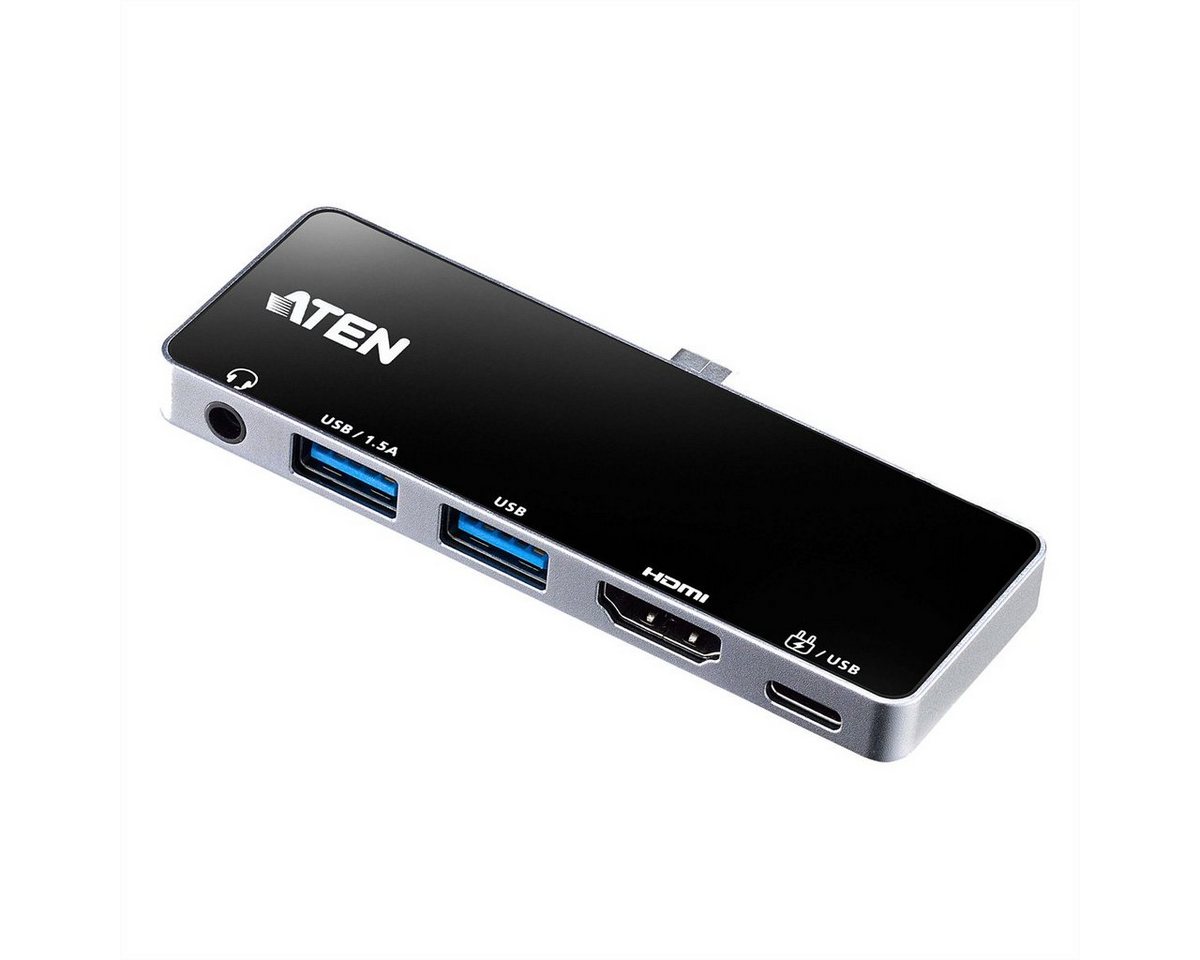 Aten UH3238 USB-C Reise Dockingstation mit Power Passthrough Computer-Adapter USB Typ C (USB-C) Weiblich (Buchse) zu HDMI Typ A Weiblich (Buchse) von Aten