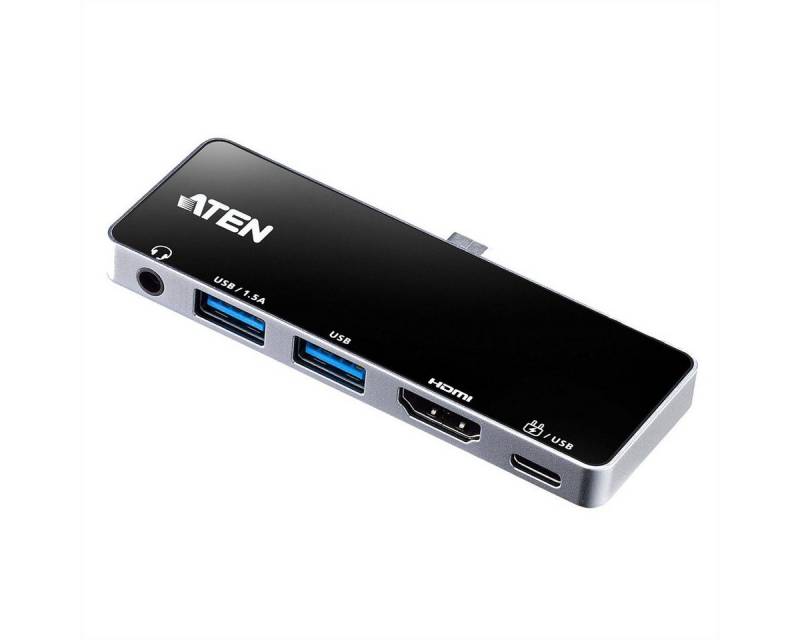 Aten UH3238 USB-C Reise Dockingstation mit Power Passthrough Computer-Adapter USB Typ C (USB-C) Weiblich (Buchse) zu HDMI Typ A Weiblich (Buchse) von Aten