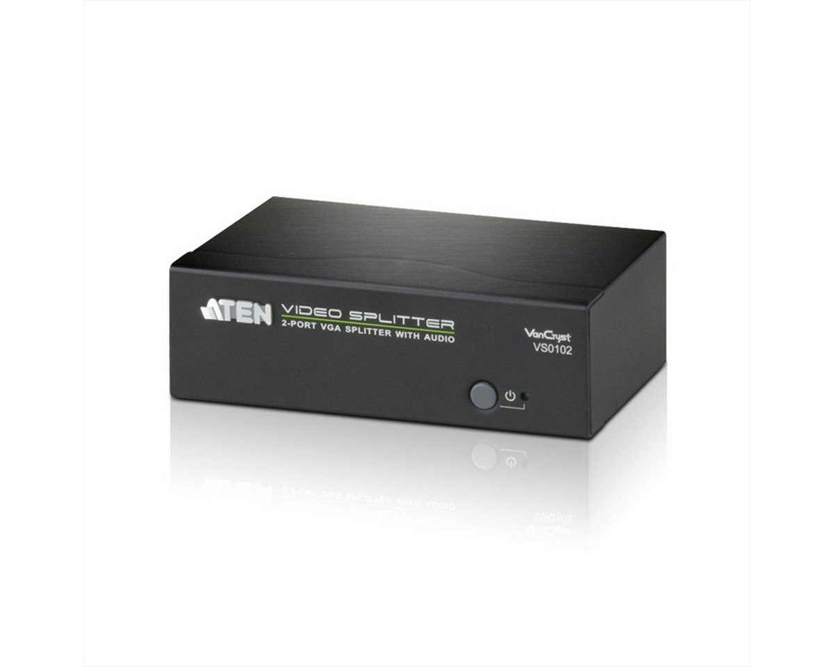Aten VS0102 VGA Video-Splitter, 450MHz, Audio, RS232, 2fach Audio- & Video-Adapter von Aten