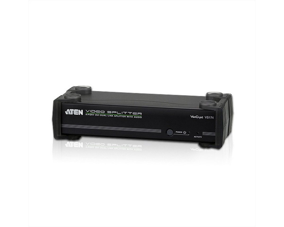 Aten VS174 DVI Dual Link Video-/Audiosplitter, 4fach Audio- & Video-Adapter von Aten