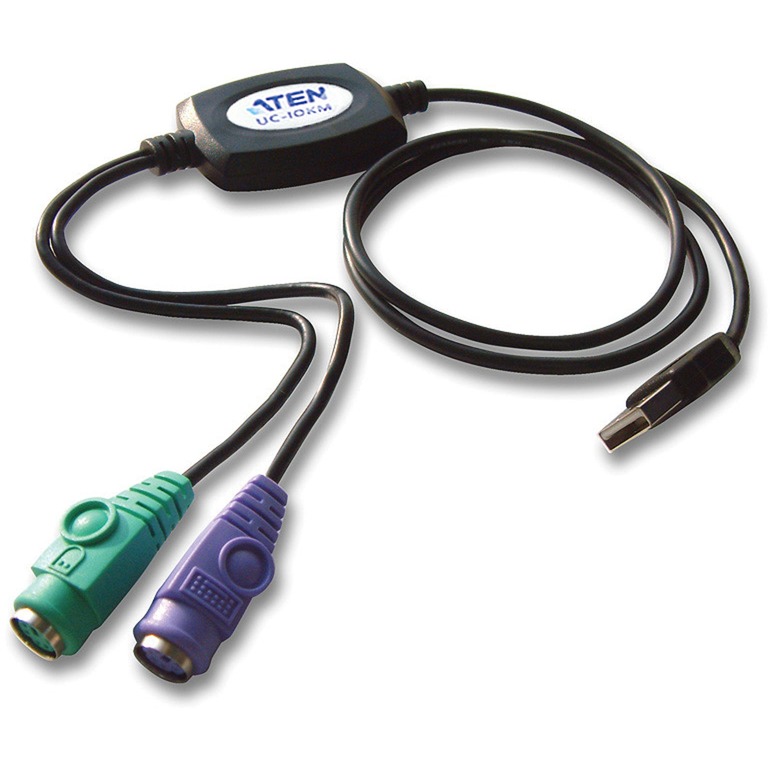USB Adapterkabel UC10KM, USB-A Stecker > 2x PS/2 Buchse von Aten
